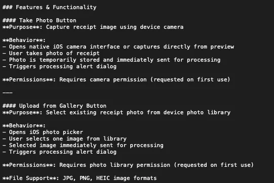 Features and functionality